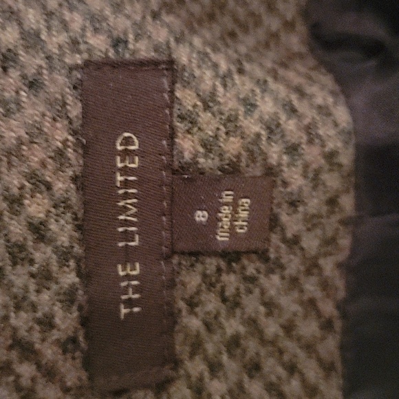 The Limited Wool Blend Houndstooth Skirt, Size 8 - Picture 5 of 6